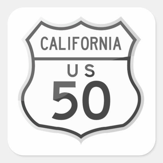 Autocollant US 50 California Lincoln Highway (Devant)