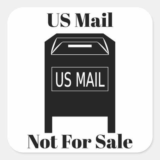 Autocollant US Mail Non À Vendre (Devant)