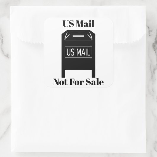 Autocollant US Mail Non À Vendre (Sac)