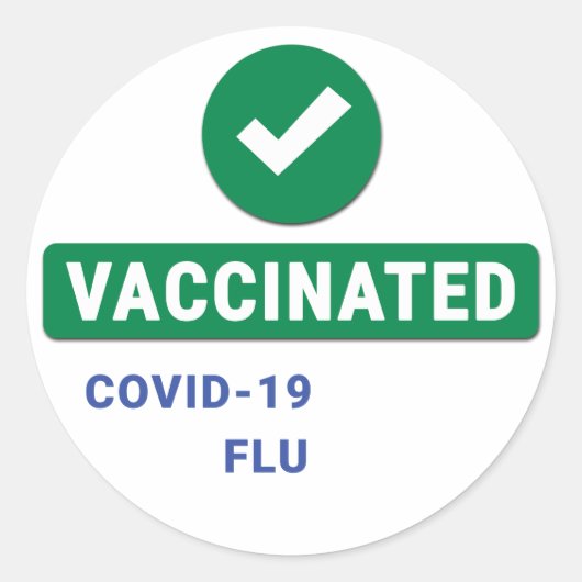 Autocollant vacciné (Devant)