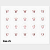 Autocollant Vache Bébé Kawaii – Vache Chibi Pastel (Feuille)