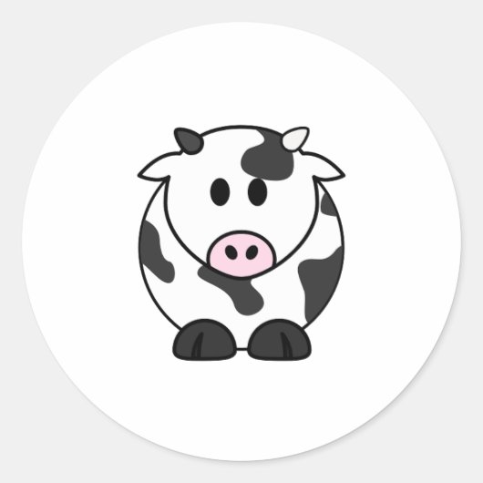 Autocollant Vache – Vinyle Kawaii Vache (Devant)