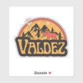 Autocollant Valdez, Alaska (Feuille)