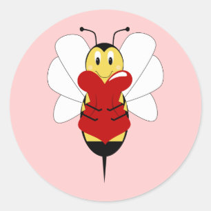 Autocollant Valentine Bumble Bee