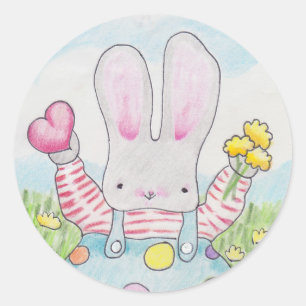 Autocollant Valentine Bunny