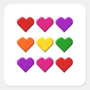 Autocollant Valentine Hearts