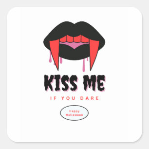 Autocollant Vampire Lips Halloween Kiss Me
