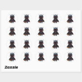 Autocollant Vampire Robot Halloween Mignon Sci-Fi  (Feuille)