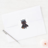 Autocollant Vampire Robot Halloween Mignon Sci-Fi  (Enveloppe)