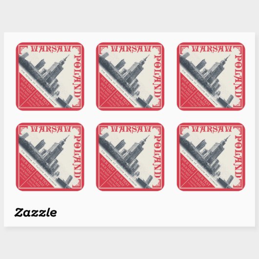 Autocollant Varsovie (Feuille)