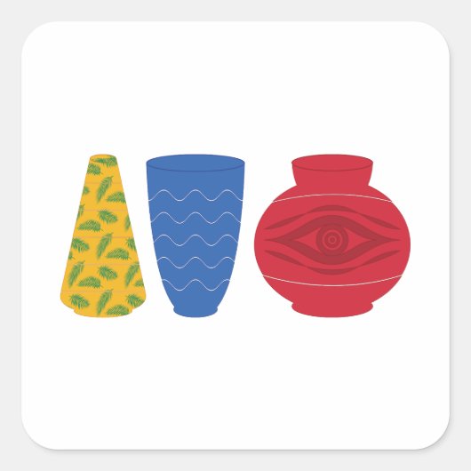 Autocollant Vases Égyptiens Modernes (Devant)