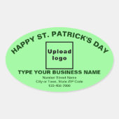 Autocollant vert clair Saint Patrick Business Oval (Devant)