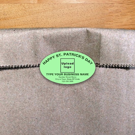 Autocollant vert clair Saint Patrick Business Oval