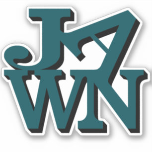 Autocollant vert de minuit de Jawn