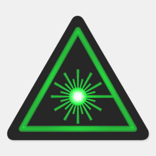 Autocollant vert de symbole de laser