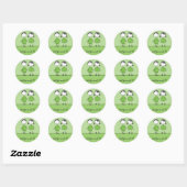 autocollant vert des meilleurs amis (Feuille)