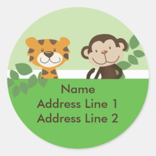 Autocollant vert d'ÉTIQUETTES DE ADRESSE de conte