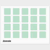 Autocollant vert menthe minimaliste (Feuille)