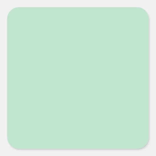 Autocollant vert menthe minimaliste (Devant)