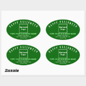 Autocollant vert ovale Halloween d'affaires (Feuille)