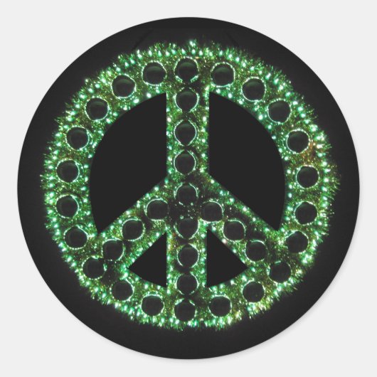 autocollant vert paix (Devant)