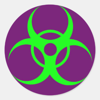 Autocollant vert pourpre Biohazzard