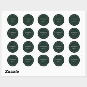 Autocollant vert profond fait à la main avec soin (Feuille)