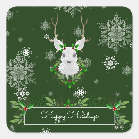 Autocollant vert renne (Devant)