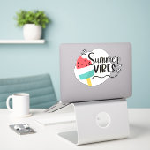 Autocollant Vibes d'été (Ordinateur portable sur le bureau)