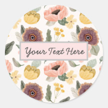 Autocollant vierge floral vintage