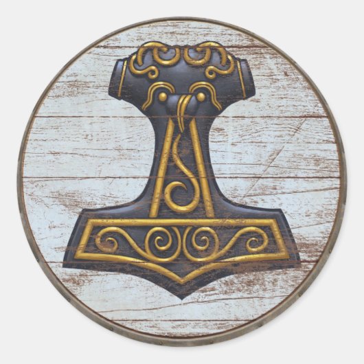 Autocollant Viking Shield - Mjolnir (Devant)