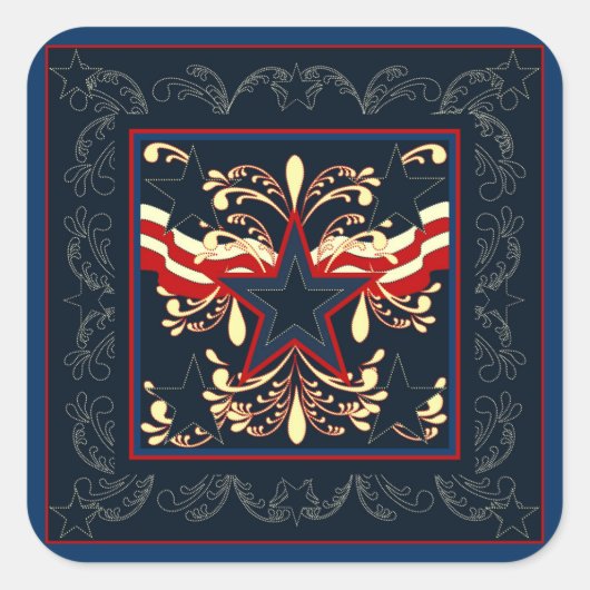 Autocollant vintage américain (Devant)