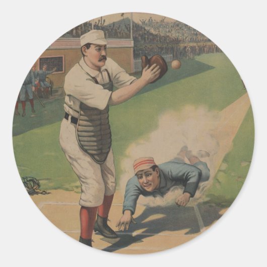 Autocollant vintage de baseball (Devant)
