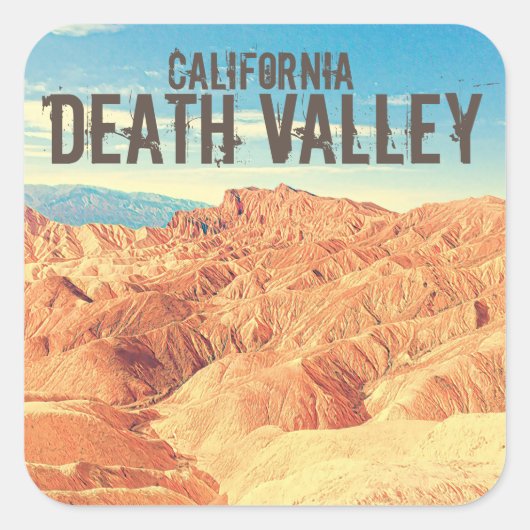 Autocollant vintage Death Valley California Desert (Devant)