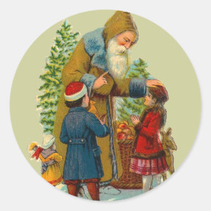 Autocollant vintage du Père Noël