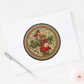 Autocollant vintage pour enfants de Noël victorien (Enveloppe)