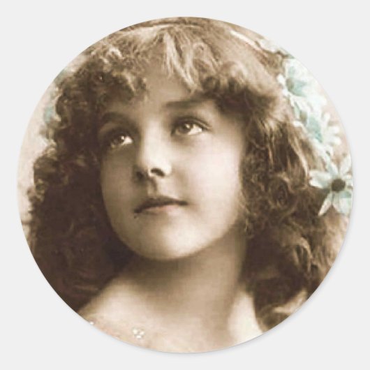 Autocollant vintage pour fille (Devant)