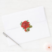Autocollant vintage Red Rose (Enveloppe)