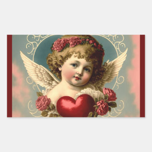 Autocollant vintage Valentine Angel