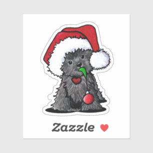 Autocollant Vinyl Affenpinscher de Noël