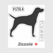 Autocollant Vinyl Silhouette Vizsla (Feuille)