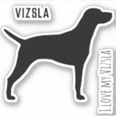 Autocollant Vinyl Silhouette Vizsla (Devant)