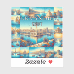 Autocollant vinyle 3 pouces Alexandrie Égypte