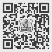 Autocollant vinyle à code QR US Spyder Ryders (Devant)