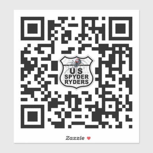 Autocollant vinyle à code QR US Spyder Ryders (Feuille)