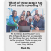 Autocollant vinyle Aaymptomatic (Devant)