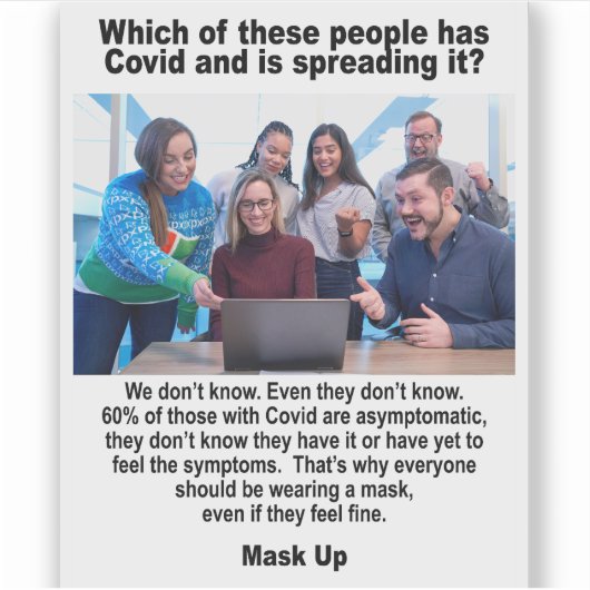 Autocollant vinyle Aaymptomatic (Devant)