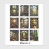 Autocollant vinyle Academia botanique (Feuille)