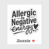 Autocollant vinyle Allergique à l'énergie négative (Feuille)