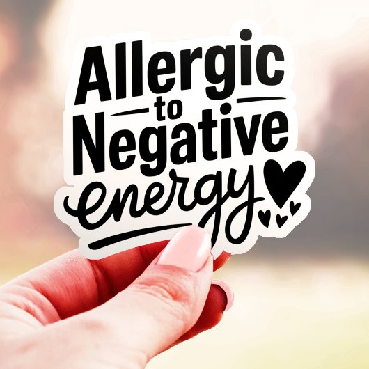 Autocollant vinyle Allergique à l'énergie négative